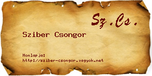 Sziber Csongor névjegykártya