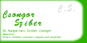 csongor sziber business card